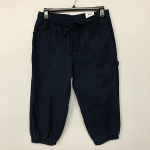 NWT Style & Co. Women Surplus Crop Straight Leg Pants Size Large Blue M072 -12